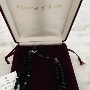 Camrose and Cross beaded black necklace